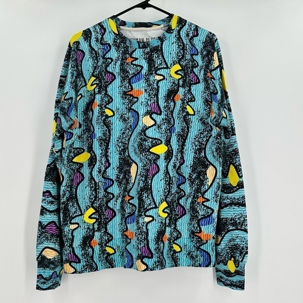 For Human Peoples Men’s Long Sleeve Cotton Nice Thick Artsy Tee Size Medium